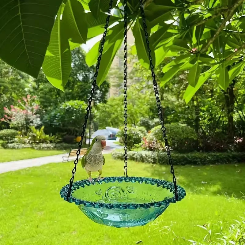 New Bird Flower Shaped Hanging Bird Feeder Birdbath for Garden Yard Farm Supplies Hummingbird Feeder Supplies Birdbath Bird Bath