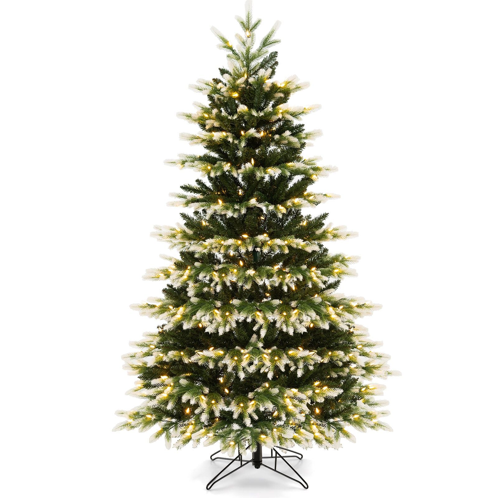 Stunning 180 cm Hinged Artificial Christmas Tree with 350 Brilliant LED Lights