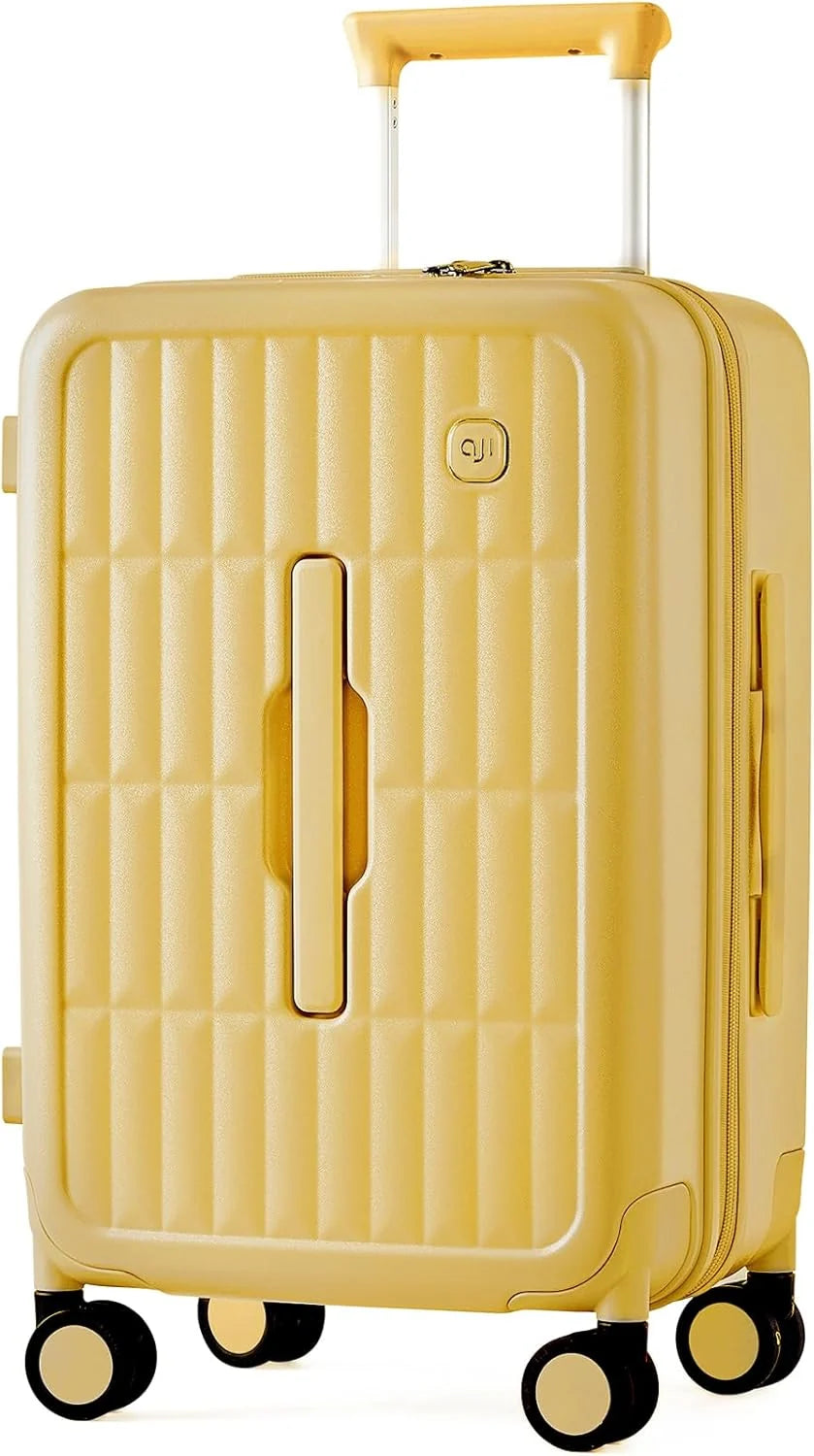 Spacious Hard Shell Suitcase with 8 Spinner Wheels – Smooth-Gliding Travel Luggage for Holidays and Business Trips