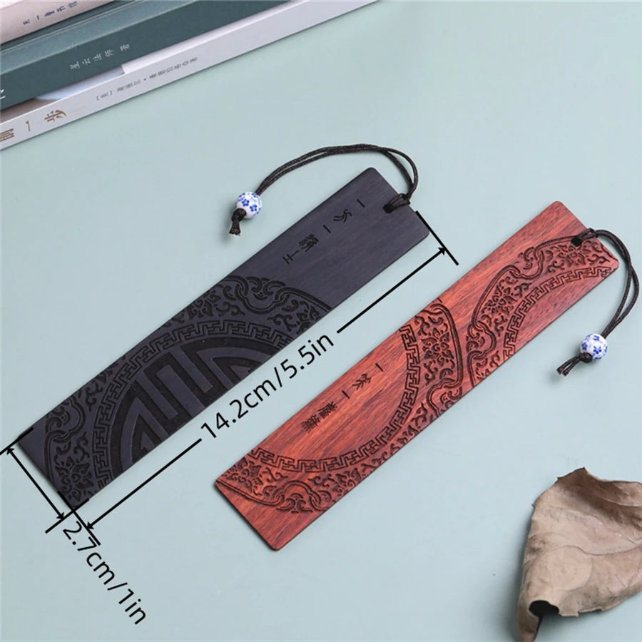 Chinese Style Redwood Sandalwood Bookmark Gift for Book Lovers