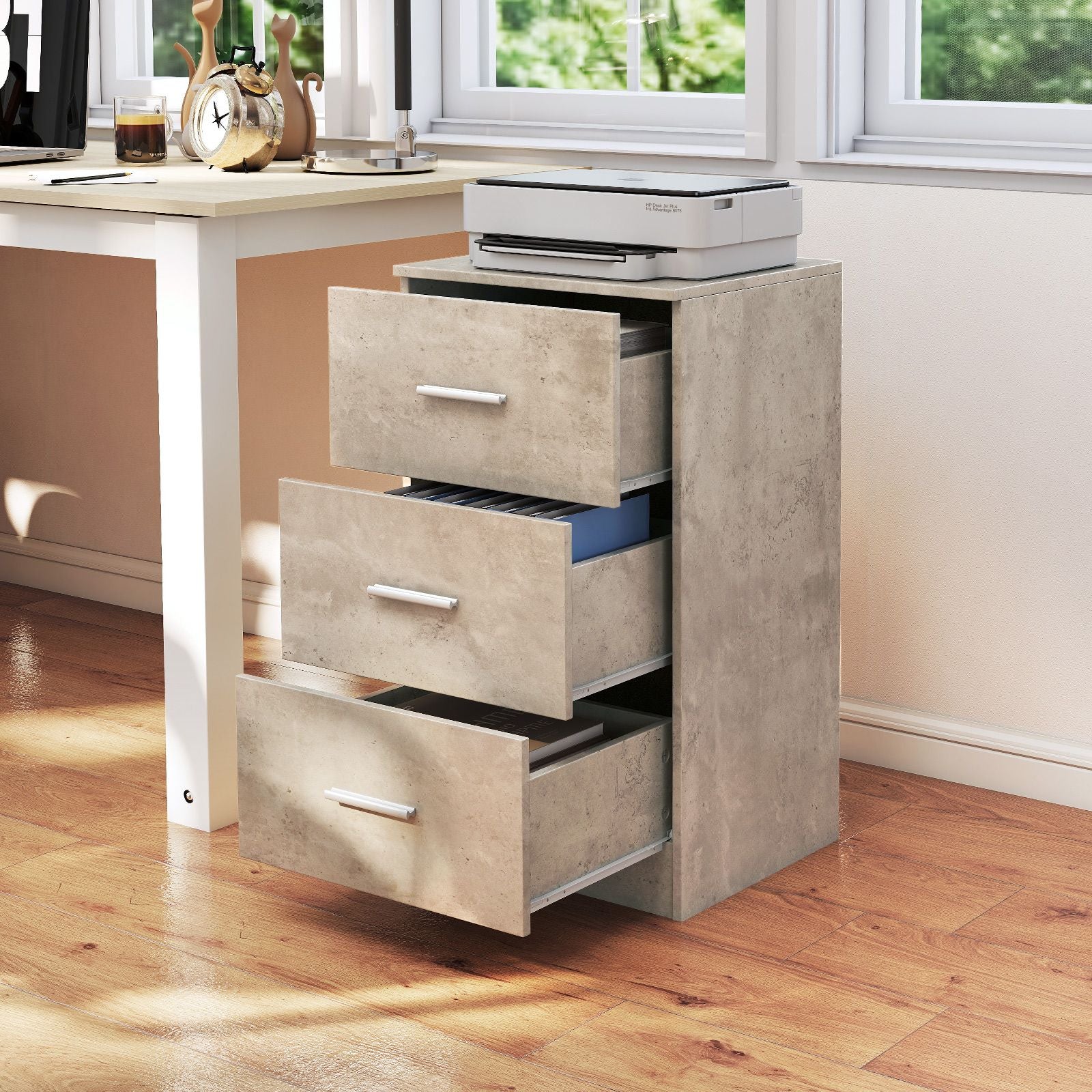 3-Drawer Wooden Dresser with Anti-Tip Safety Feature