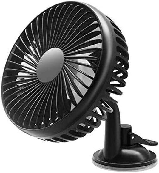 Universal 360° USB Car Fan - Adjustable Speed, Low Noise, Perfect for Vehicles & Home Use!