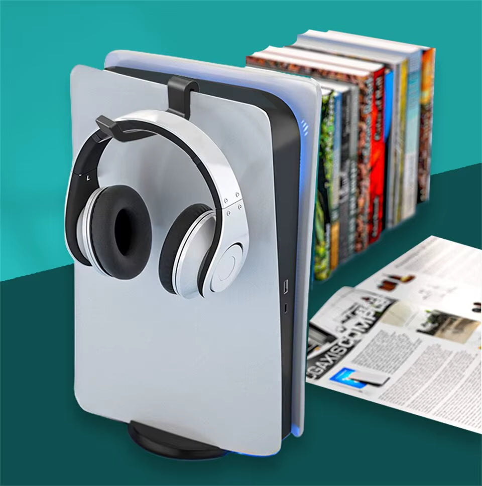 P512 Wall-Mounted Headphone Hanger - Gaming Headset Stand for PS5 & Console Accessories