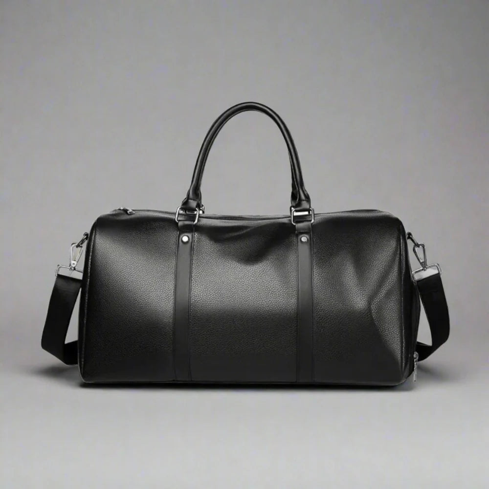 Duffle Bag Men'S Leather Travel Carry-On Hand Luggage