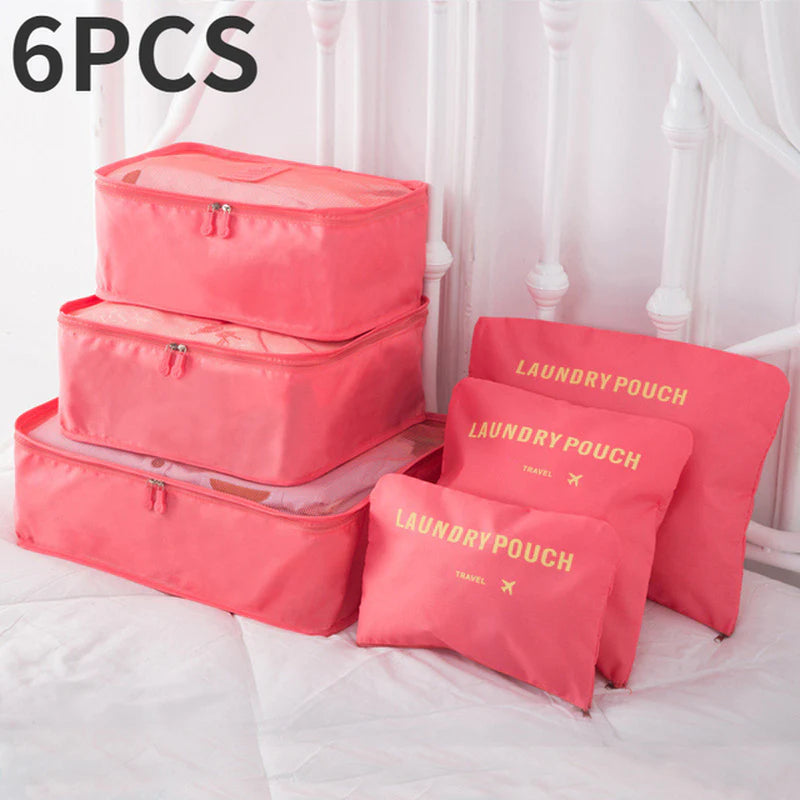 6/7 Pieces Set Travel or Storage Bags - Waterproof Travel Luggage Organizer