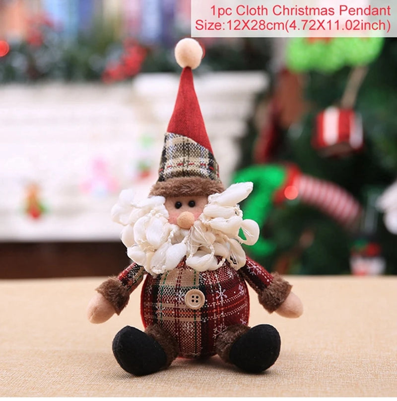 Festive Santa Claus Doll - Charming Christmas Table Decor & Elk Ornament for 2025 Holiday Celebrations - Perfect Navidad Gift for a Joyful New Year 2026!