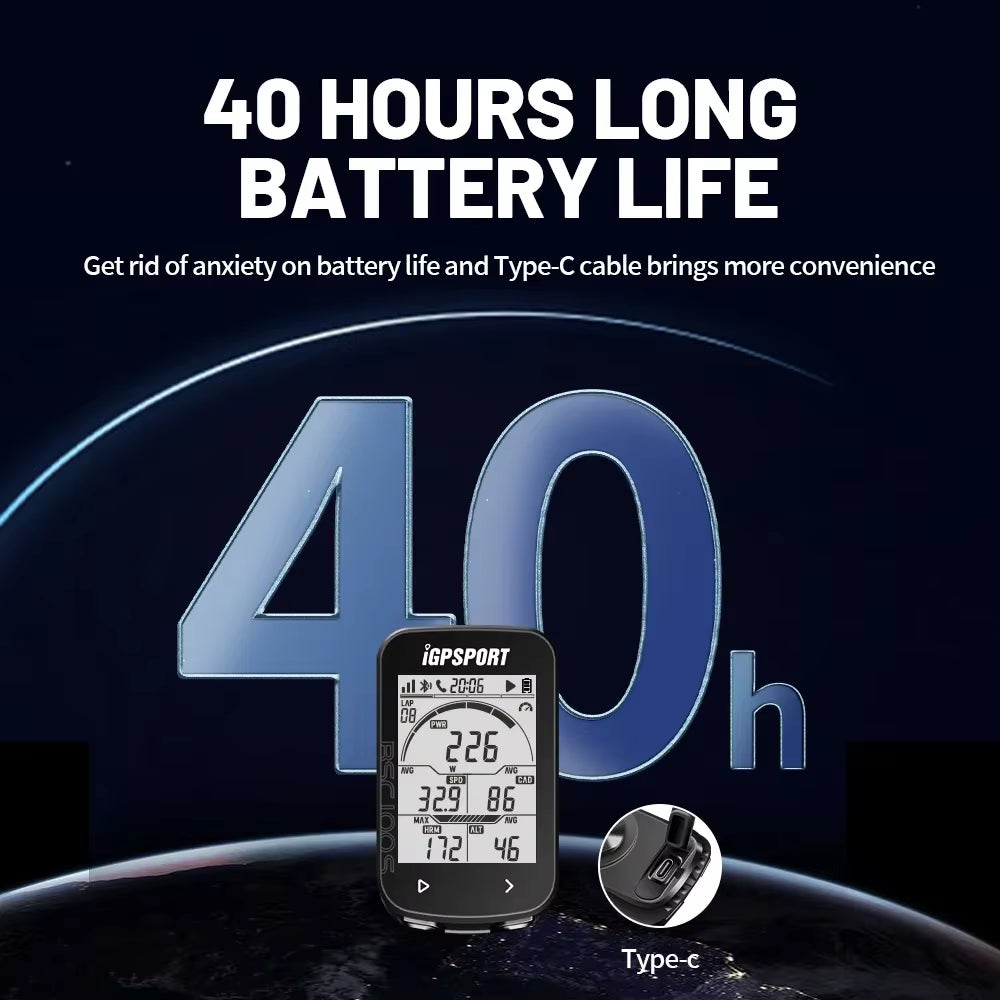 BSC100S Wireless GPS Bike Computer - Digital Speedometer & Odometer for Cyclists