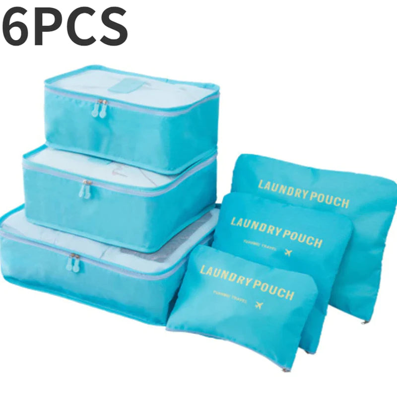 6/7 Pieces Set Travel or Storage Bags - Waterproof Travel Luggage Organizer
