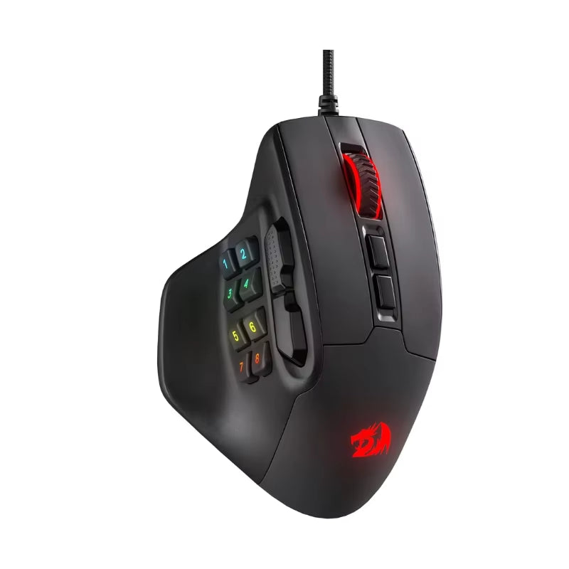 RGB Wired Gaming Mouse - 15 Programmable Buttons & Ergonomic Design for Ultimate Comfort