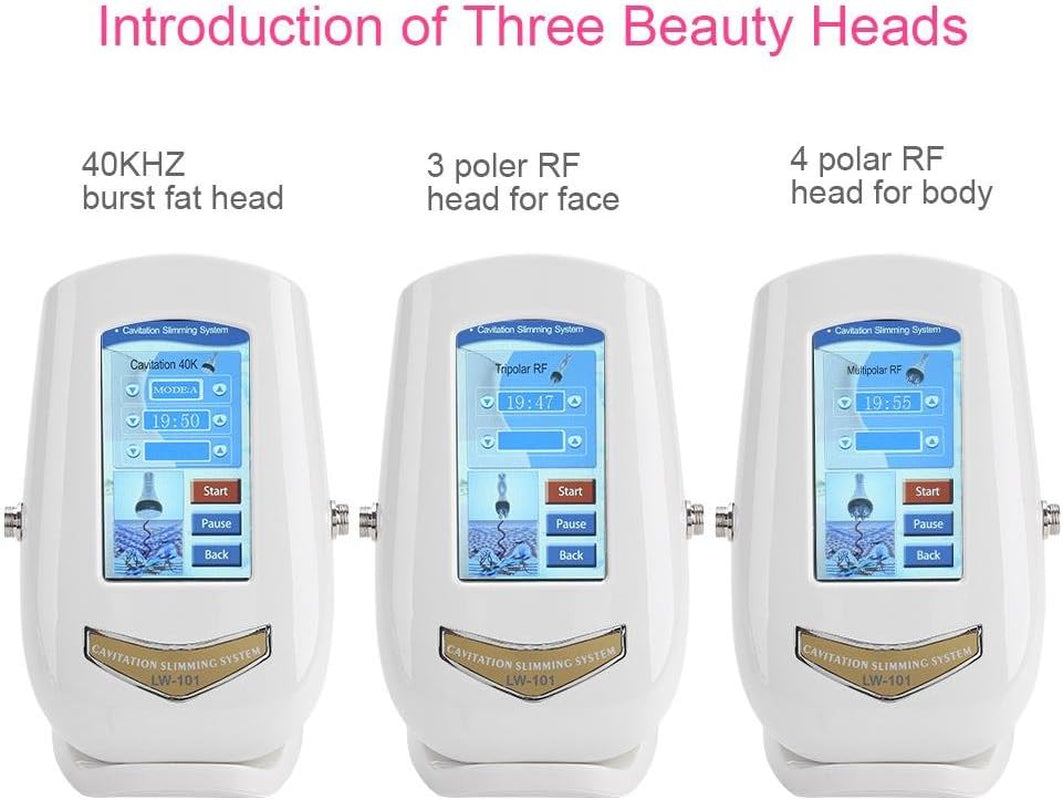 Professional RF Body Contouring and Fat Cavitation Machine for Skin Tightening and Cellulite Reduction (UK Plug)