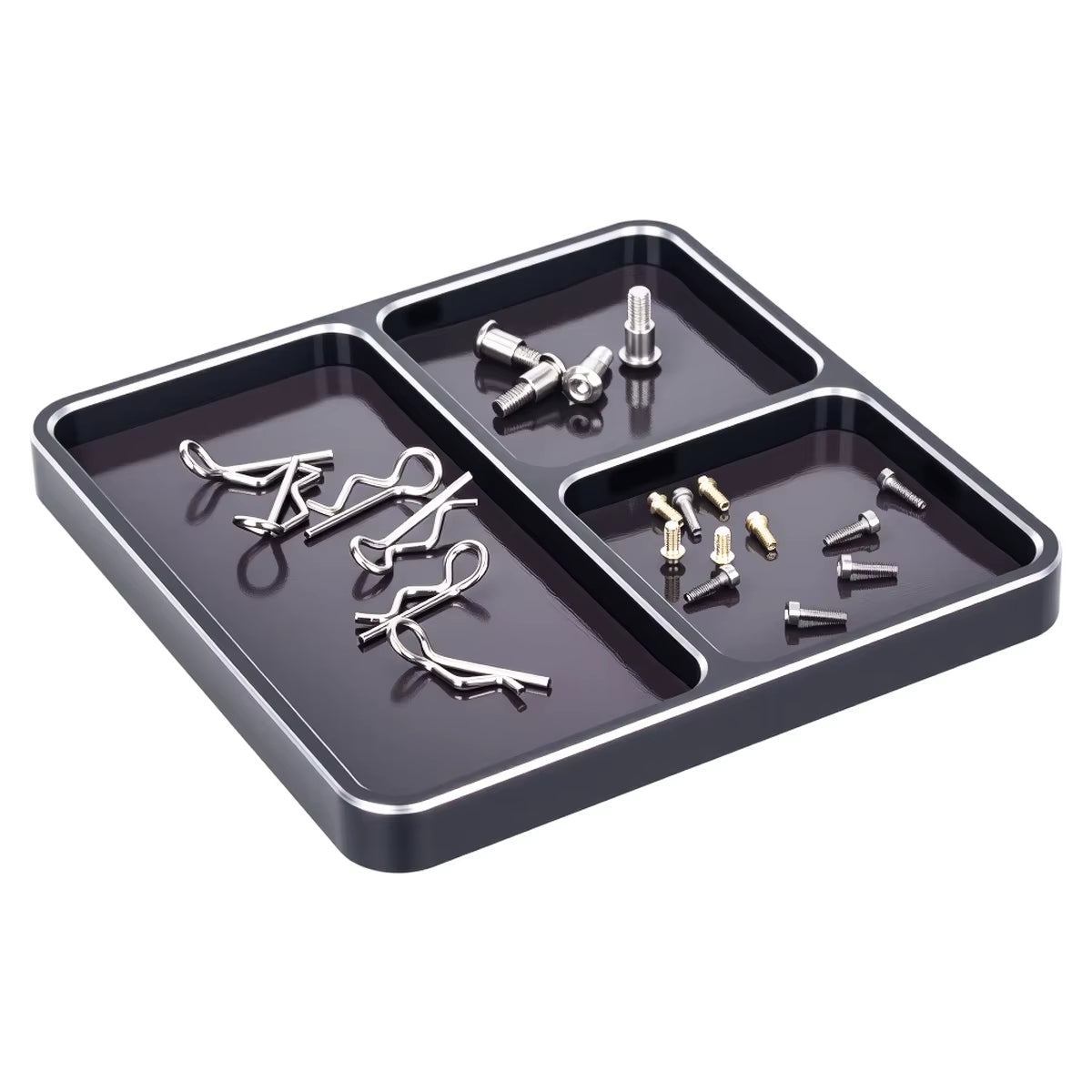 Premium CNC Aluminium Screw Tray with Magnetic Sheet
