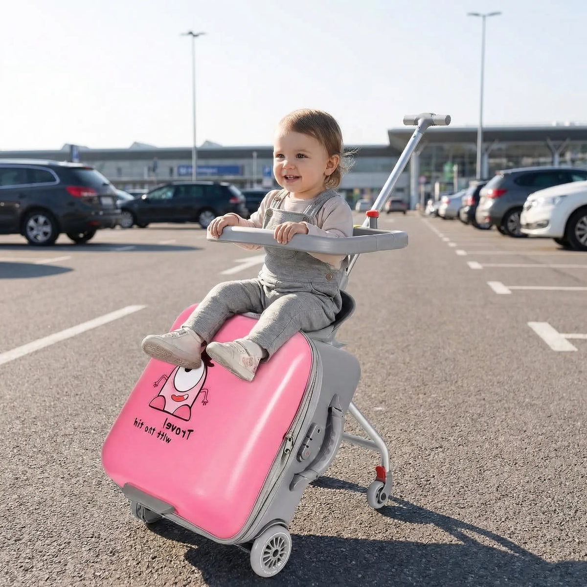 Rideable Child Luggage with Seat - Trollikot