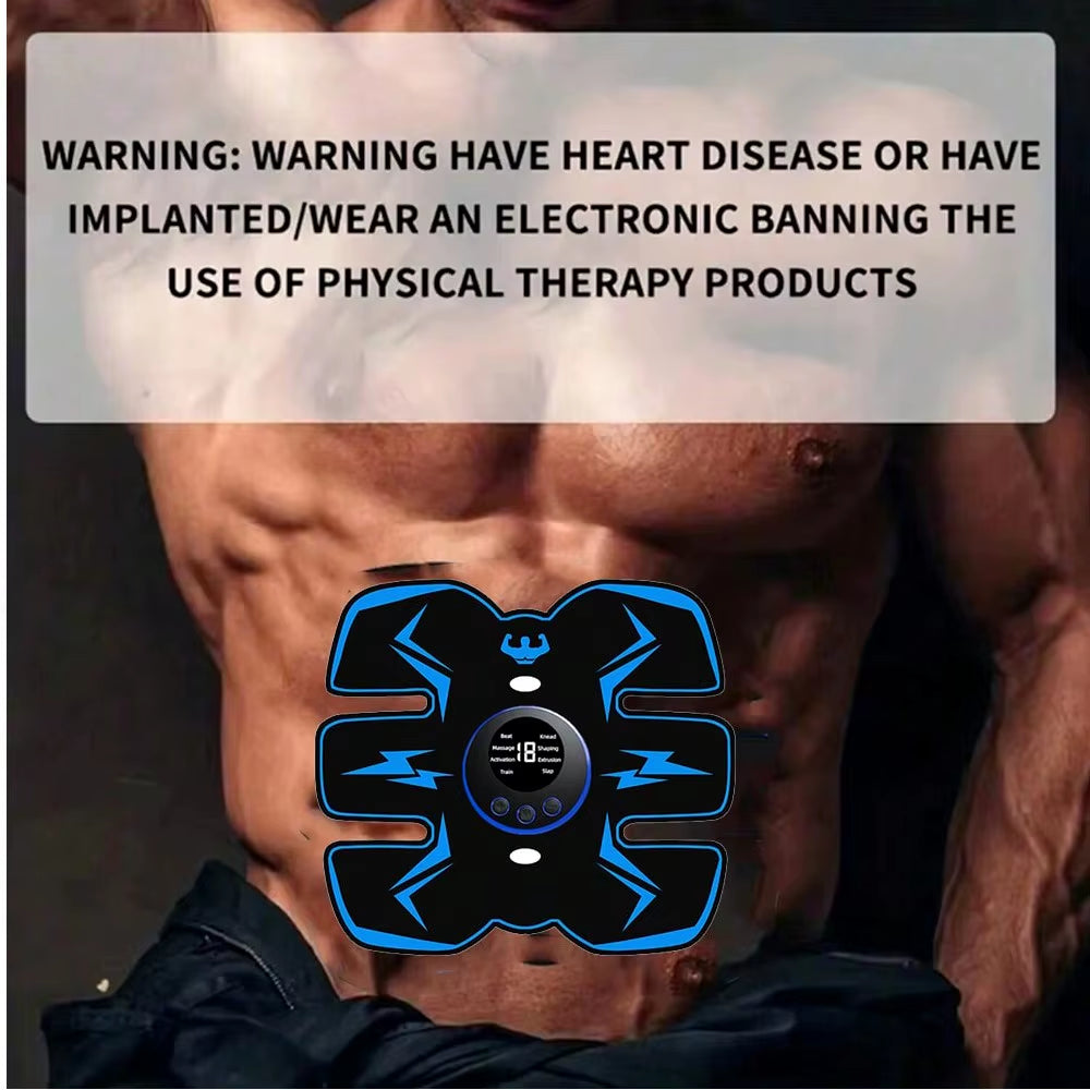 USB Charge Muscle Trainer, EMS Muscle Stimulator, Intelligent Wireless Fitness Apparatus for Men Woman Home Office Exercise