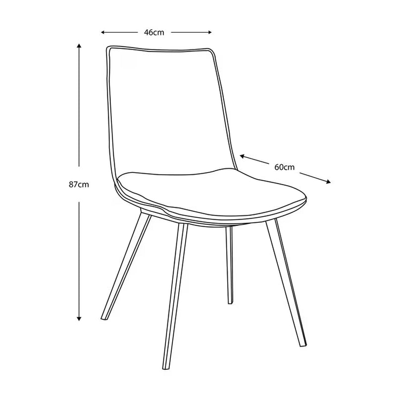 Hinks Brown Faux Leather Dining Chair, 2 Pack