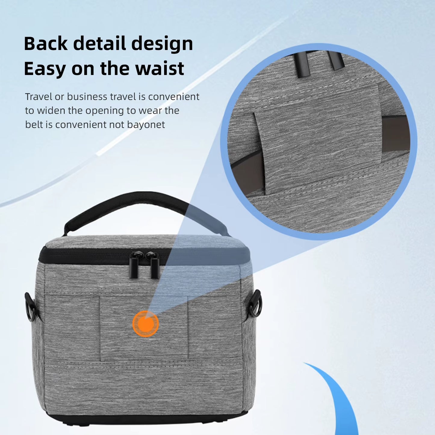 Stylish Cuboid DSLR Camera Shoulder Bag - Portable Polyester Case for 1 Camera, 2 Lenses & Accessories