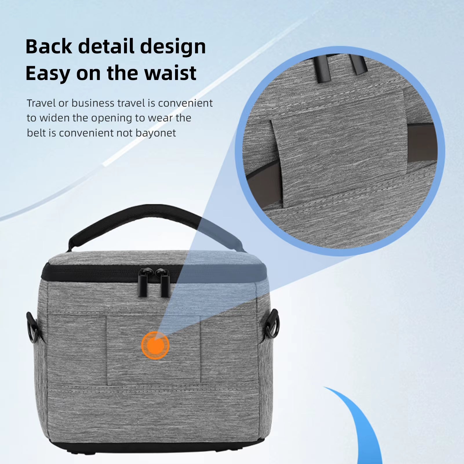 Stylish Cuboid DSLR Camera Shoulder Bag - Portable Polyester Case for 1 Camera, 2 Lenses & Accessories