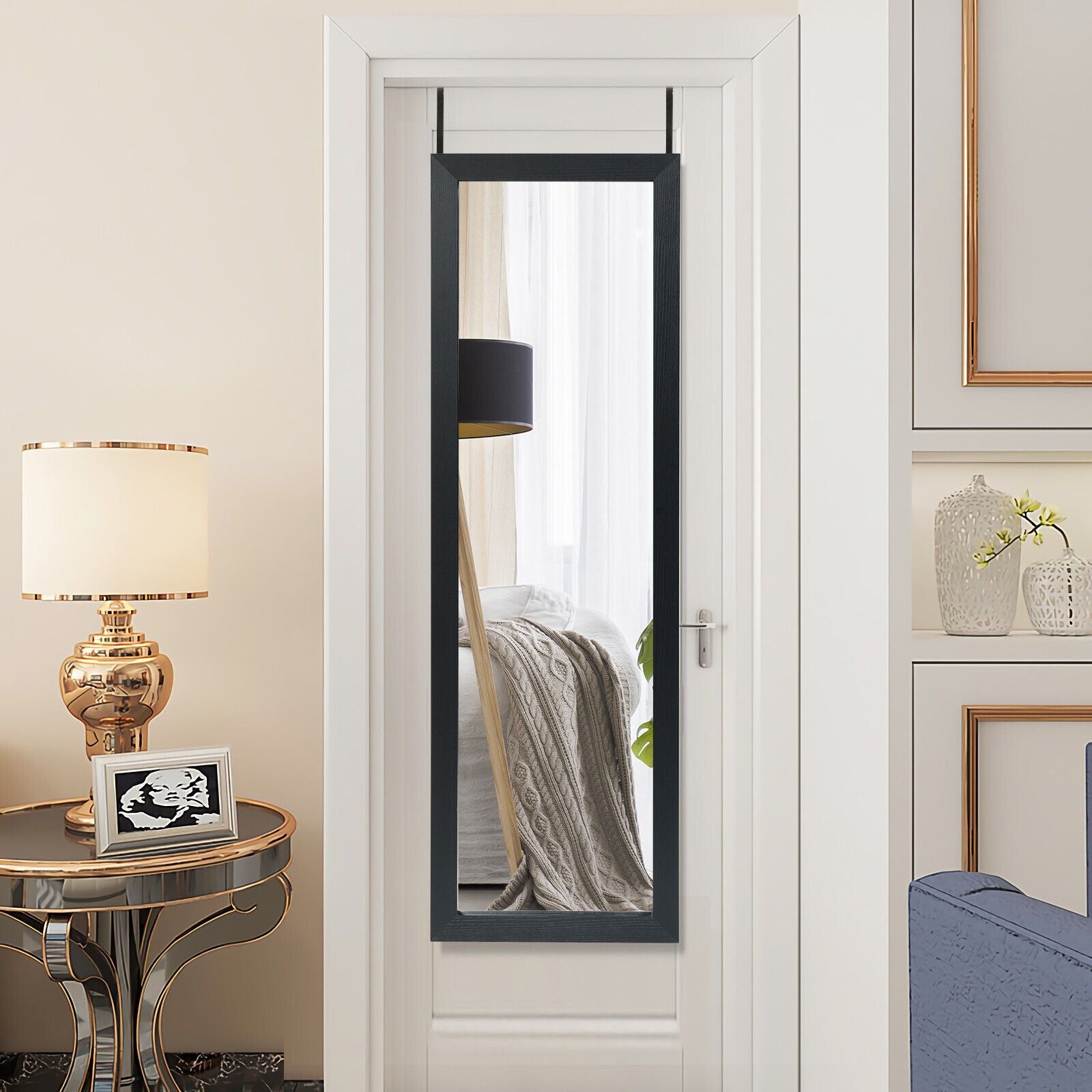 Wall-Mounted Full Body Dressing Mirror for Bedroom Use