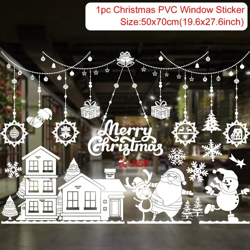 Festive Christmas Window Stickers - Merry Christmas Decor the Perfect Xmas and Holiday Gifts!