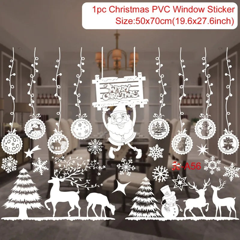 Festive Christmas Window Stickers - Merry Christmas Decor the Perfect Xmas and Holiday Gifts!