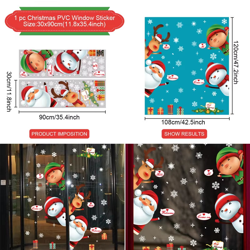 Festive Christmas Window Stickers - Merry Christmas Decor the Perfect Xmas and Holiday Gifts!