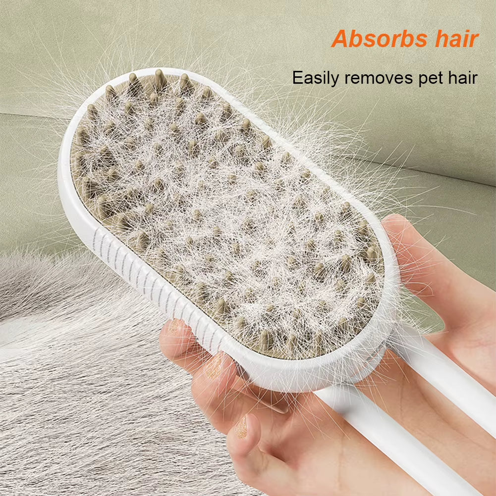 Ultimate 3-in-1 Electric Pet Grooming Brush: Hair Removal, Massage, and Steam Cleaning for Dogs and Cats