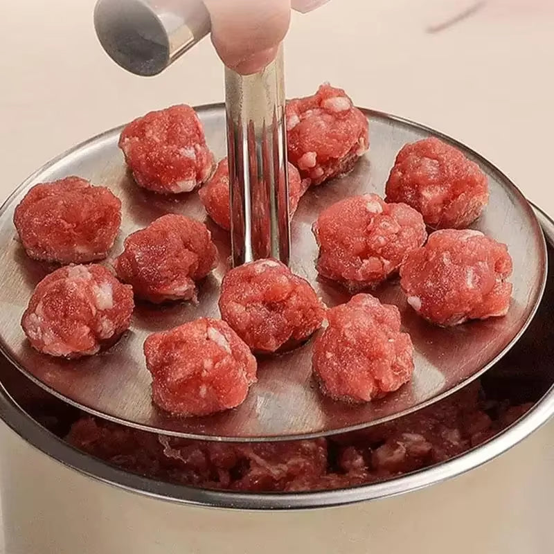 Press Meatball Maker Stainless Steel Meatball Maker Meat Balls Manual Multi-Functional Maker Tool Household Kitchen Manual Mold