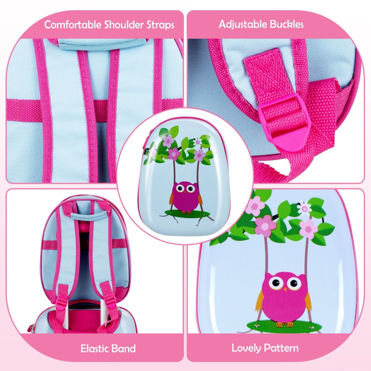 Kids Luggage Set: Carry-On Suitcase and Backpack (2 Pieces) - Forest Design