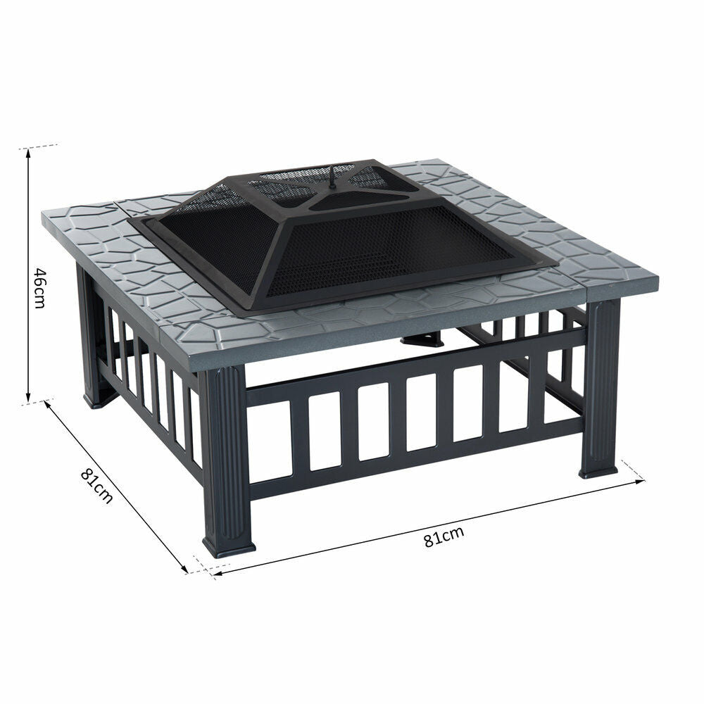 OUTDOOR FIRE PIT GARDEN FIRE PIT CAMPING PATIO HEATER LARGE LOG BURNER BBQ