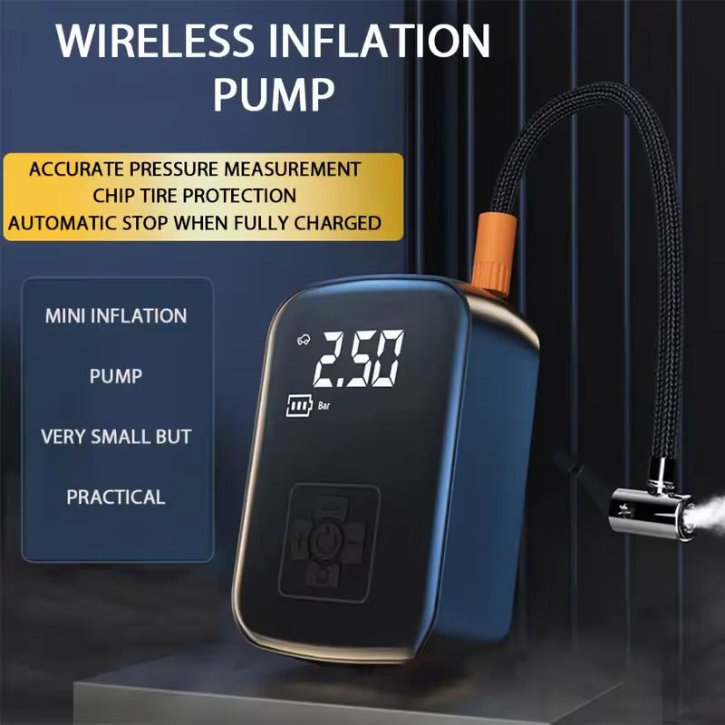 Wireless Car Air Compressor - Portable Electric Tire Inflator