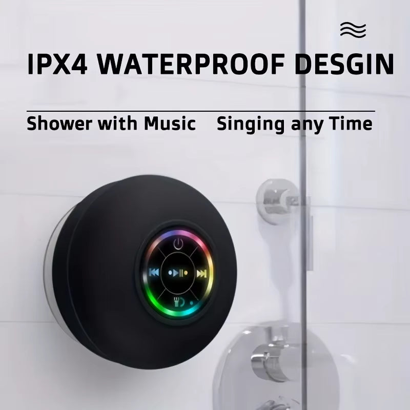 Ultimate Waterproof Bluetooth Speaker with Strong Suction Cup - Perfect for Bathroom, Outdoor, and Sports!