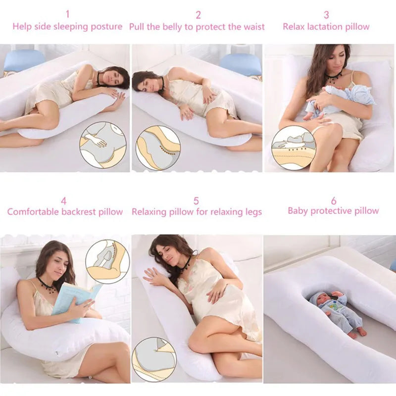 Pregnancy Pillow 130*70Cm Sleeping, Back & Waist support Pillow for Pregnant Women 