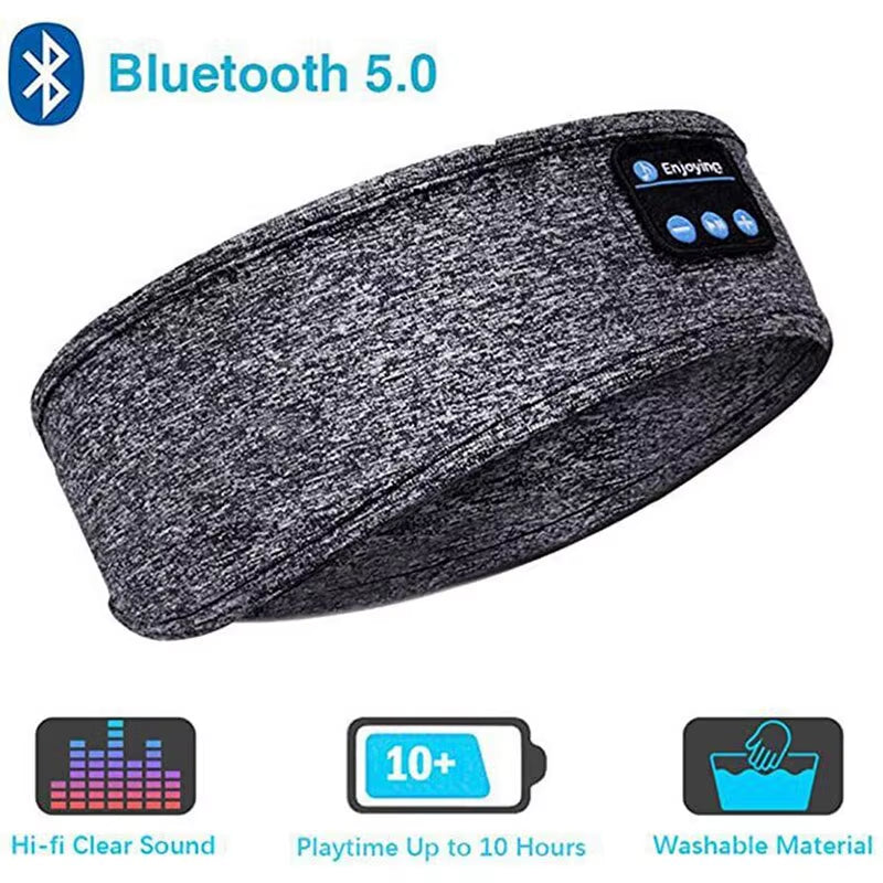 Wireless Bluetooth Sports Headband Earphones - Comfortable Music Eye Mask for Sleeping and Active Lifestyle