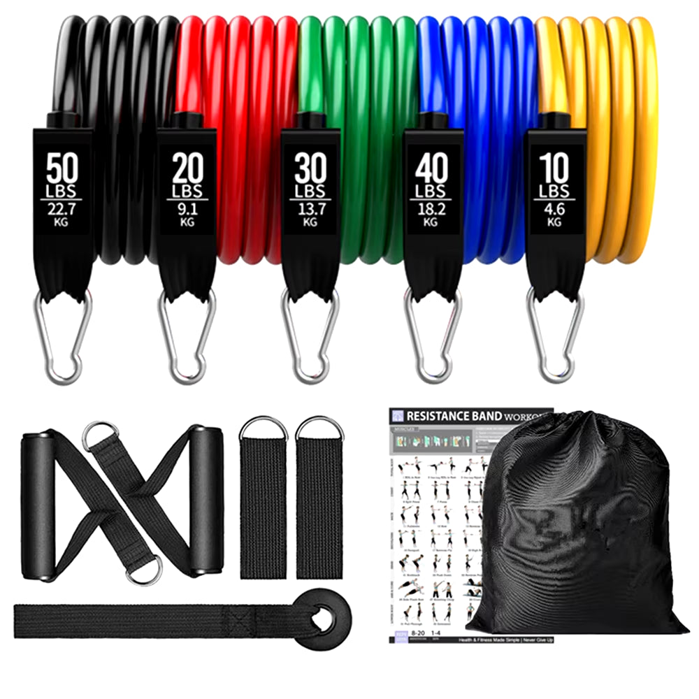 Fitness Exercises Resistance Bands Set for Home Gym - Weight 360Lbs