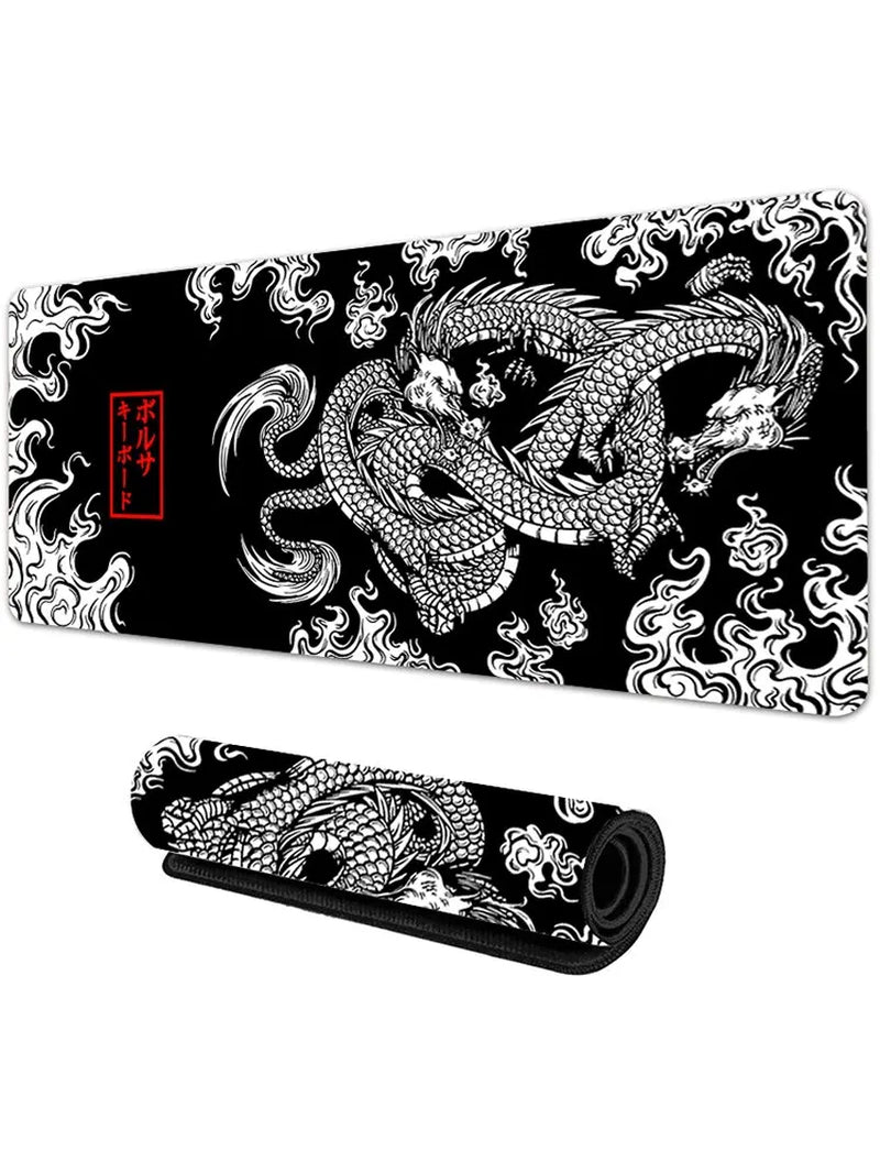 Japanese Dragon XXL Gaming Mousepad - Speed Desk Mat for Gamers
