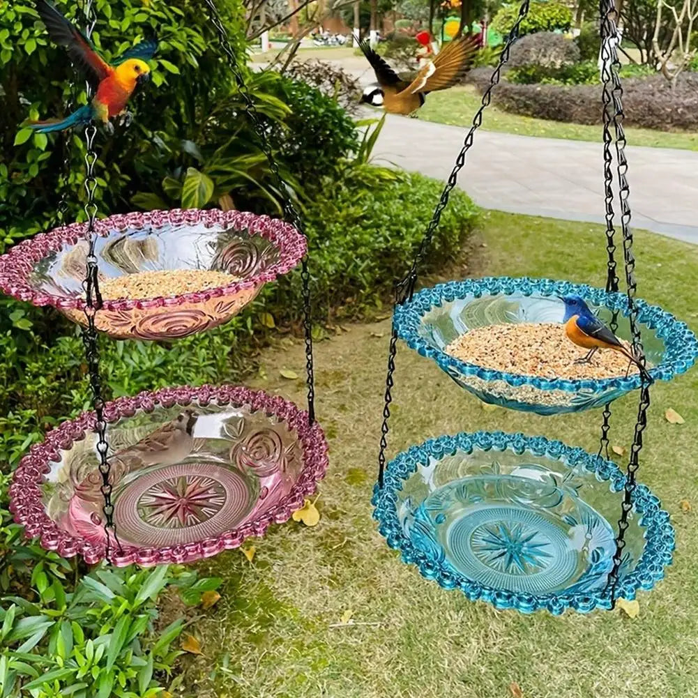 Hanging Bird Feeder Birdbath for Outdoor Garden Yard Farm Supplies Hummingbird Bird Bath Feeder Supplies Backyard Decor Birdbath