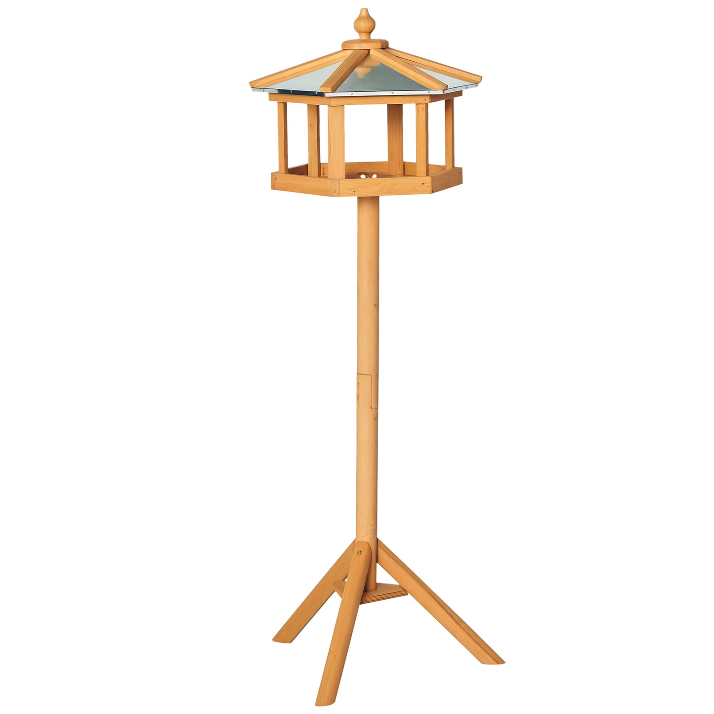 Bird Stand Feeder Table Feeding Station Garden Wood Coop Parrot Nesting Stand