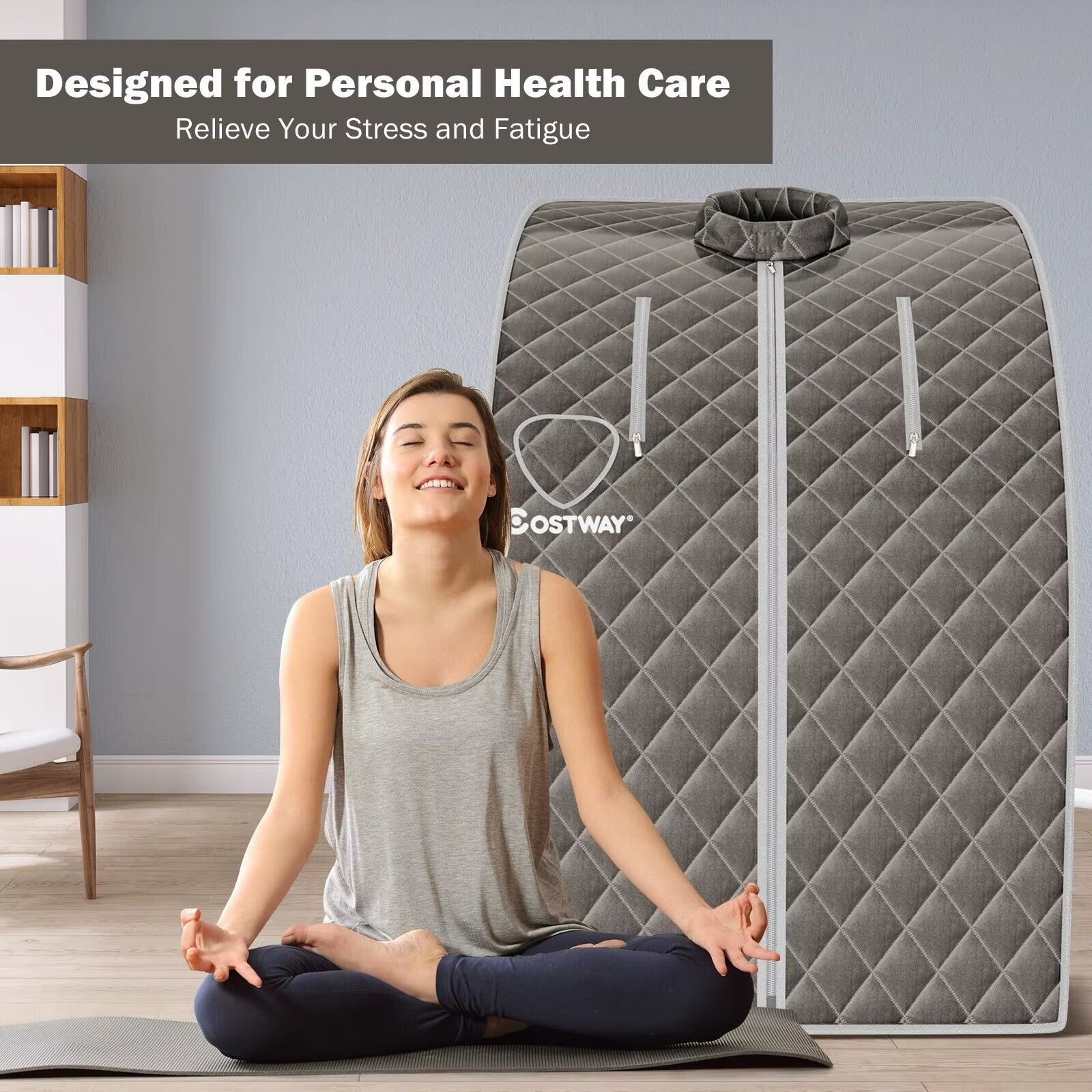 Portable Steam Sauna Spa Room Full Body Slimming Detox Therapy 