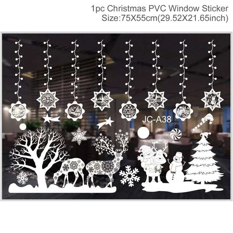 Festive Christmas Window Stickers - Merry Christmas Decor the Perfect Xmas and Holiday Gifts!
