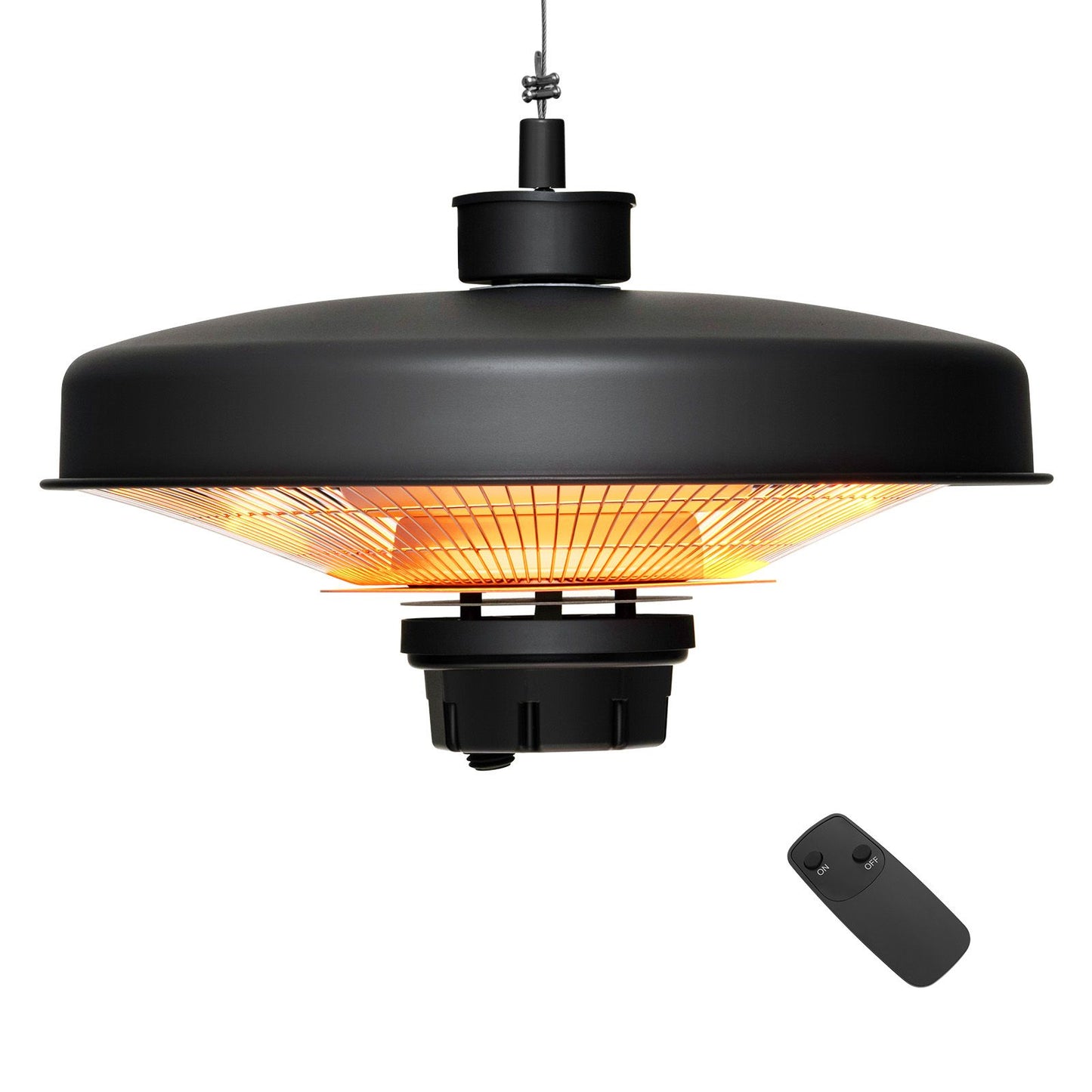 2000W Ceiling-Mounted Outdoor Electric Patio Heater with Remote Control