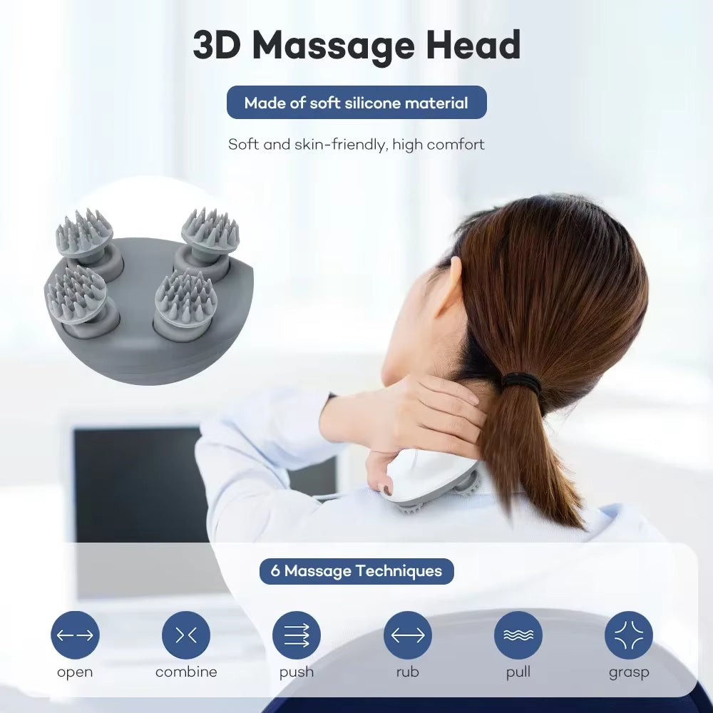 Revitalize Your Relaxation: Electric Scalp Massager with Red Light Therapy for Stress Relief and Muscle Tension Relief
