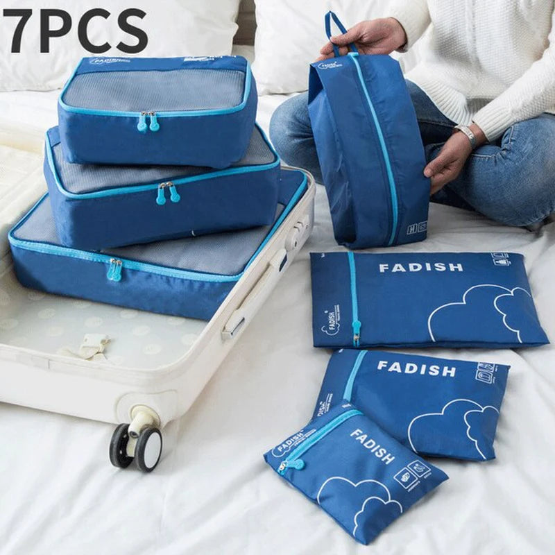 6/7 Pieces Set Travel or Storage Bags - Waterproof Travel Luggage Organizer