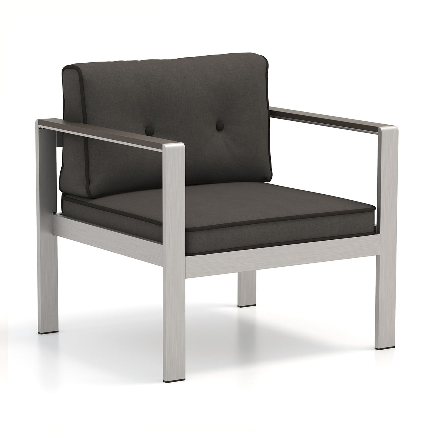 Aluminum Outdoor Patio Armchair with Cushions