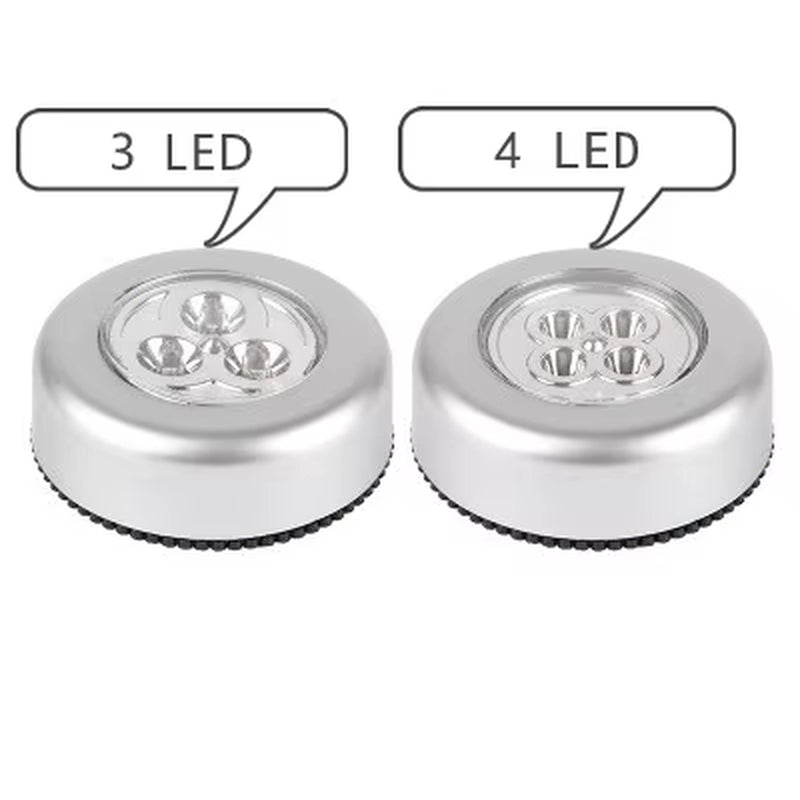 Stylish 3/4 LED Mini Touch Night Light - Wireless Cabinet & Outdoor Lamp for Kitchen & Wardrobe