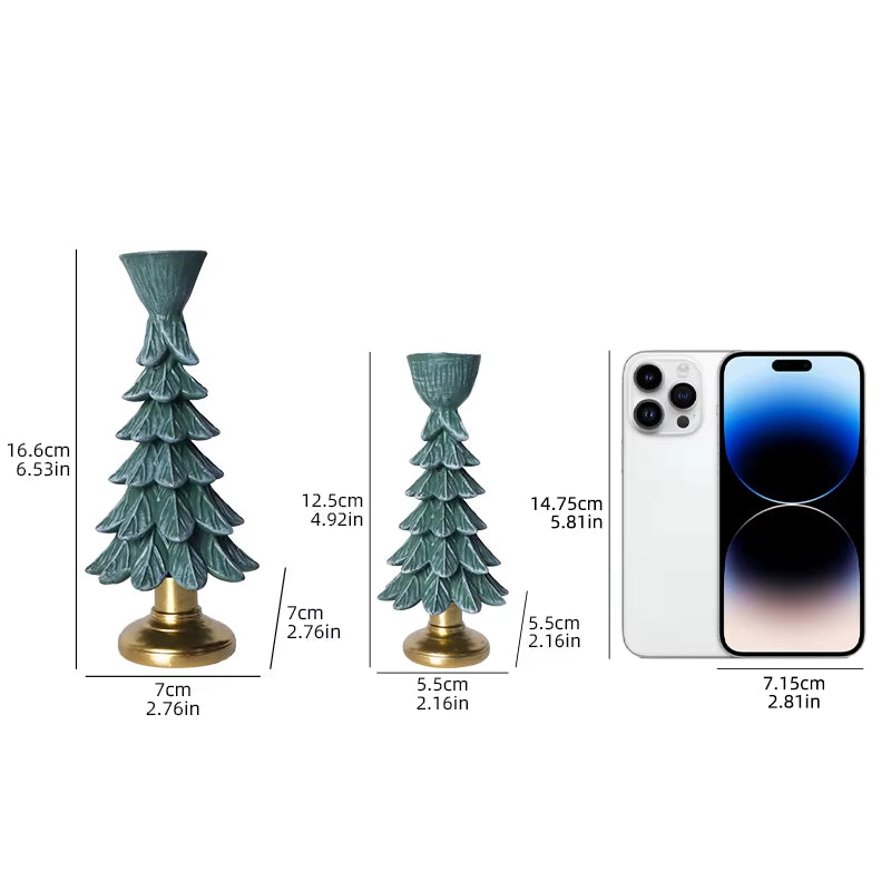 Christmas Tree Candle Holder, Creative Holiday Resin Craft, Christmas Atmosphere Decoration Ornament
