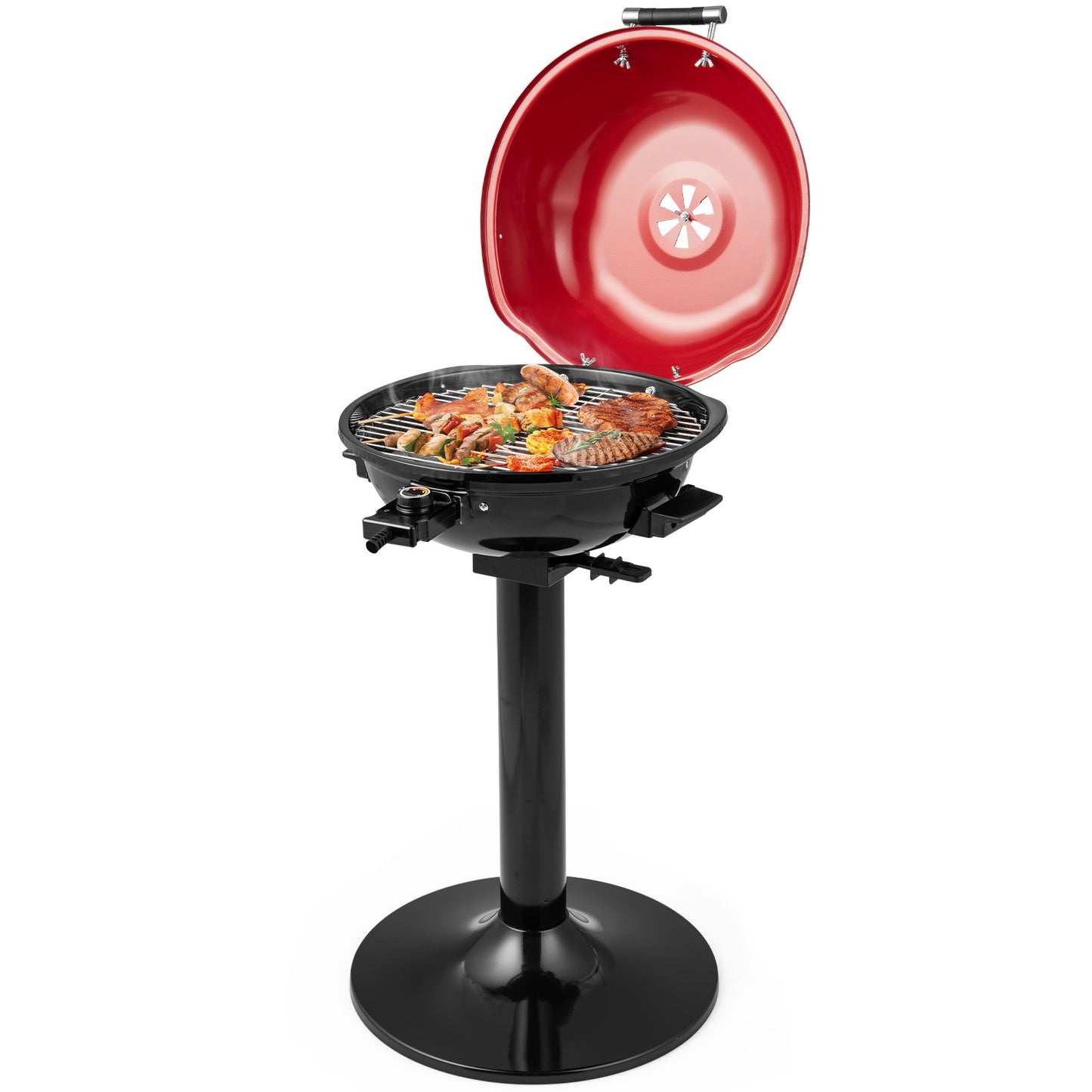 Electric Barbecue Grill with Detachable Non-Stick Cooking Rack