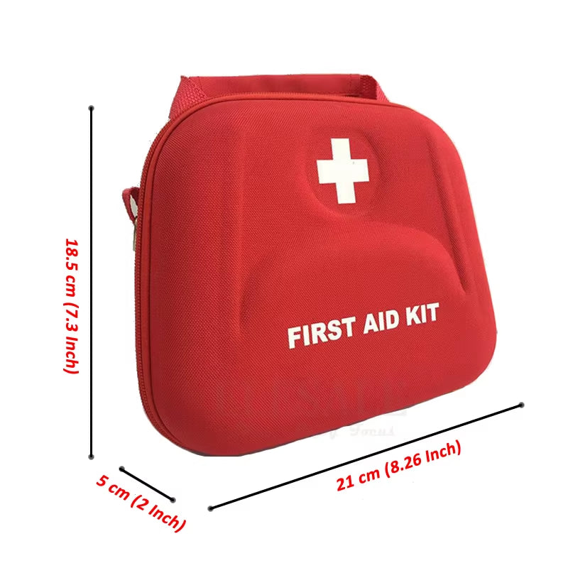 Water-Resistant Portable First Aid Kit Bag with Shoulder Strap - Essential Emergency Kit for Hiking, Travel, Home, and Car