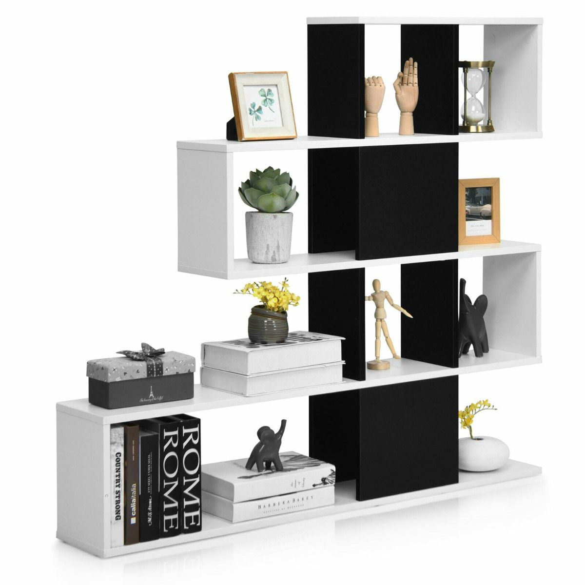 5-Tier Bookshelf for Display and Storage in Home and Office Environments