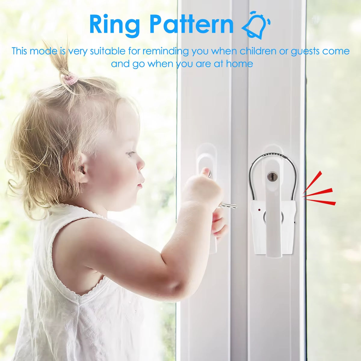 Door Handle Alarm 110Db Door Security Alarm with Adjustable Settings Alarm Equipment Battery Operated for Travel Hotel Security