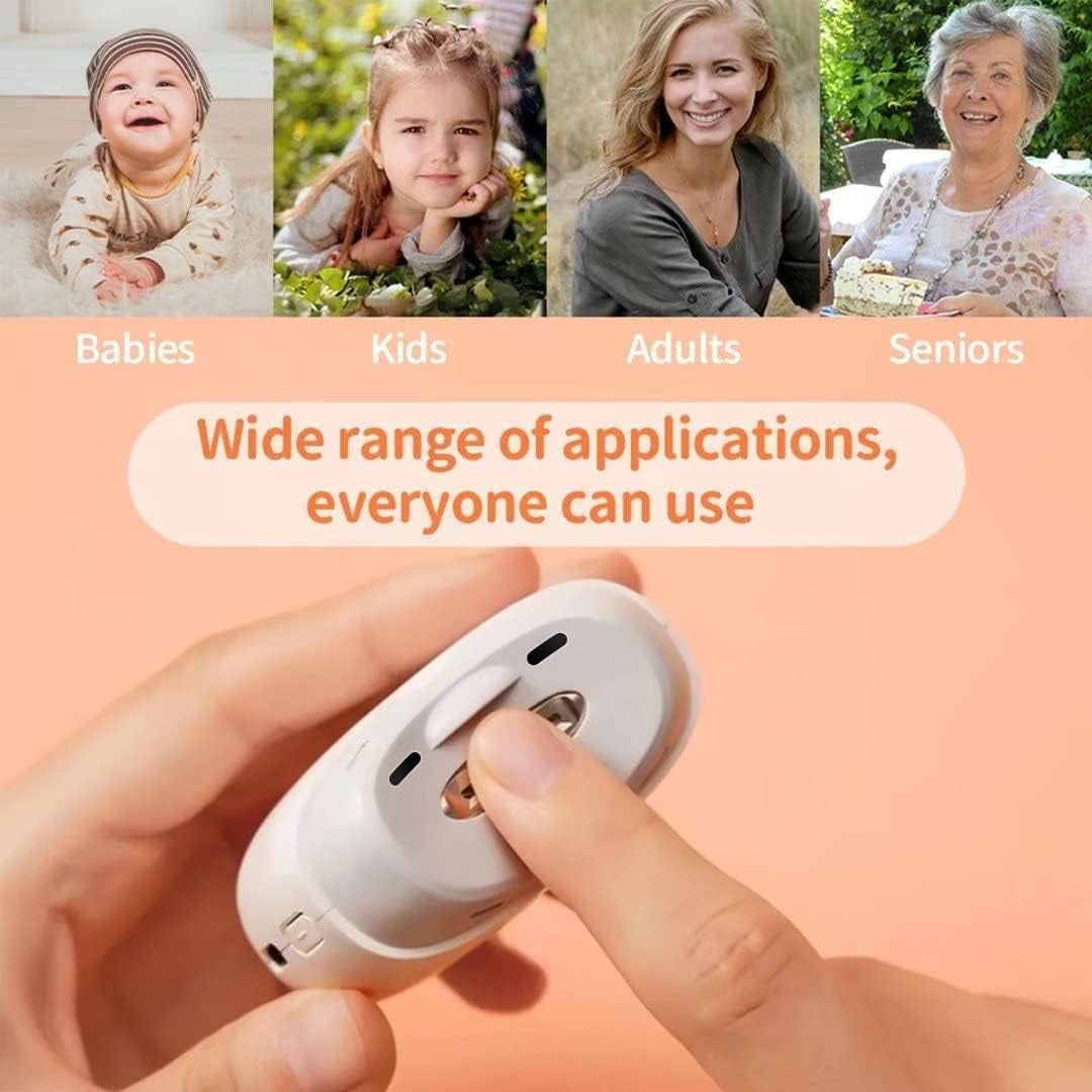 Ultimate Electric Nail Clippers with LED Light - 2-in-1 Trimming & Polishing, Whisper-Quiet at 40dB, Perfect for All Ages with Storage Box