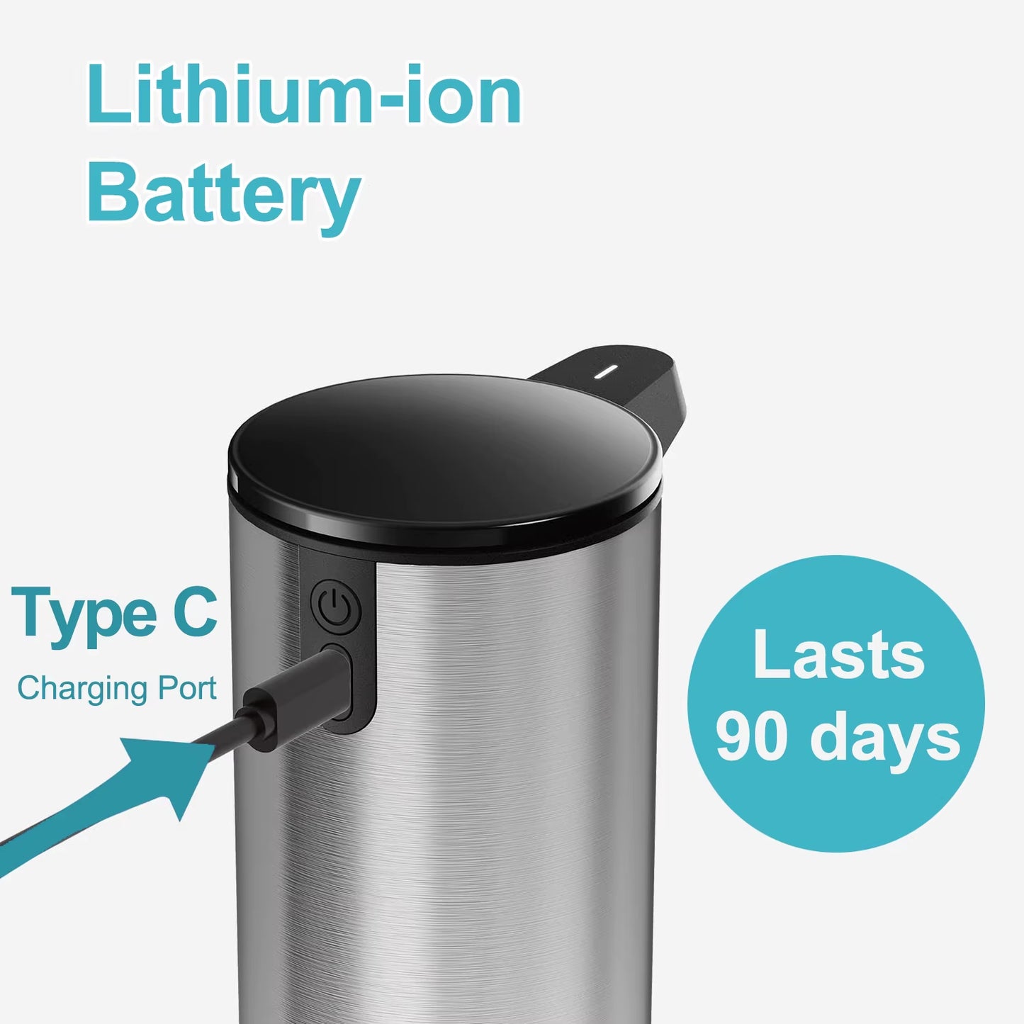 Automatic USB Charging Stainless Steel Soap Dispenser - Touchless Kitchen & Bathroom Solution